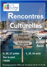 Rencontres culturelles. Du 6 au 27 juillet 2017 à Carry-le-Rouet. Bouches-du-Rhone.  19H00